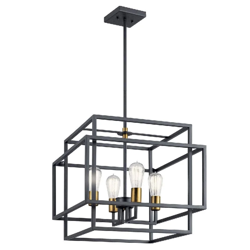 Industrial Lighting for Electronics ManufacturingTaubert 18 in. 4 Lights Pendant Light Black Finish Industrial Lighting for Electronics ManufacturingTaubert 18 in. 4 Lights Pendant Light Black Finish