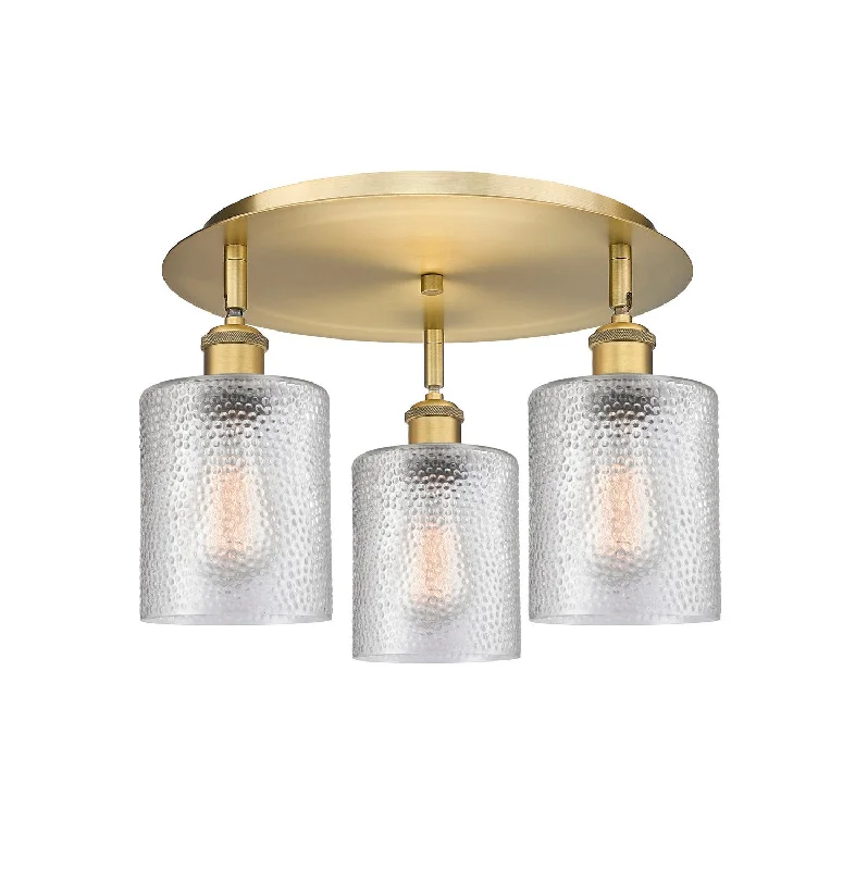 Industrial Lighting for Textile MillsDowntown Urban Three Light Flush Mount