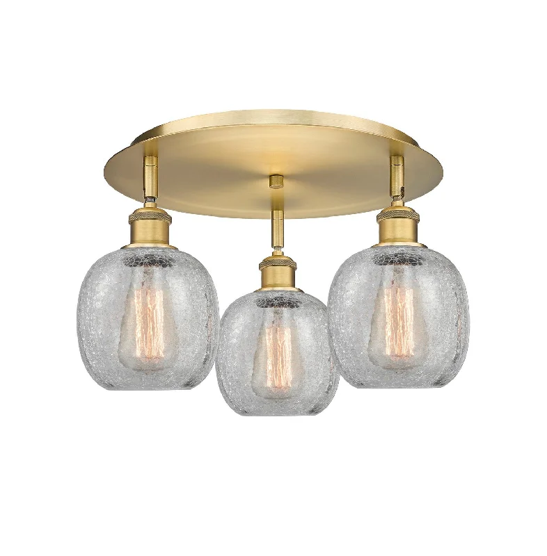 Industrial Ceiling - Mounted Lighting for Assembly PlantsDowntown Urban Three Light Flush Mount Industrial Ceiling - Mounted Lighting for Assembly PlantsDowntown Urban Three Light Flush Mount