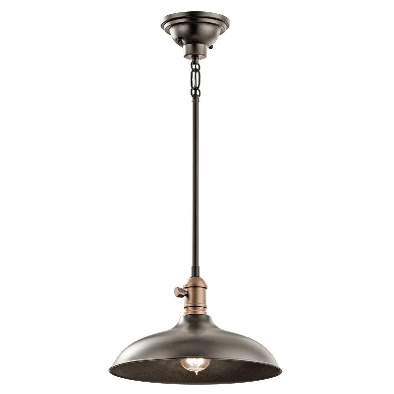 Industrial Exit Sign Lighting for Quick EvacuationCobson 12 in. Pendant Light Bronze Finish Industrial Exit Sign Lighting for Quick EvacuationCobson 12 in. Pendant Light Bronze Finish