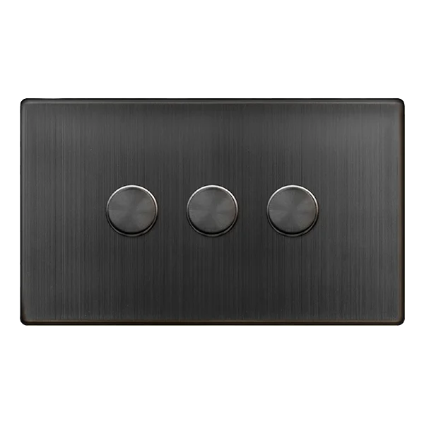 Track lighting for creating a focal pointDefinity 3 Gang 2 Way 100W Dimmer Switch - Matt Bronze Track lighting for creating a focal pointDefinity 3 Gang 2 Way 100W Dimmer Switch - Matt Bronze