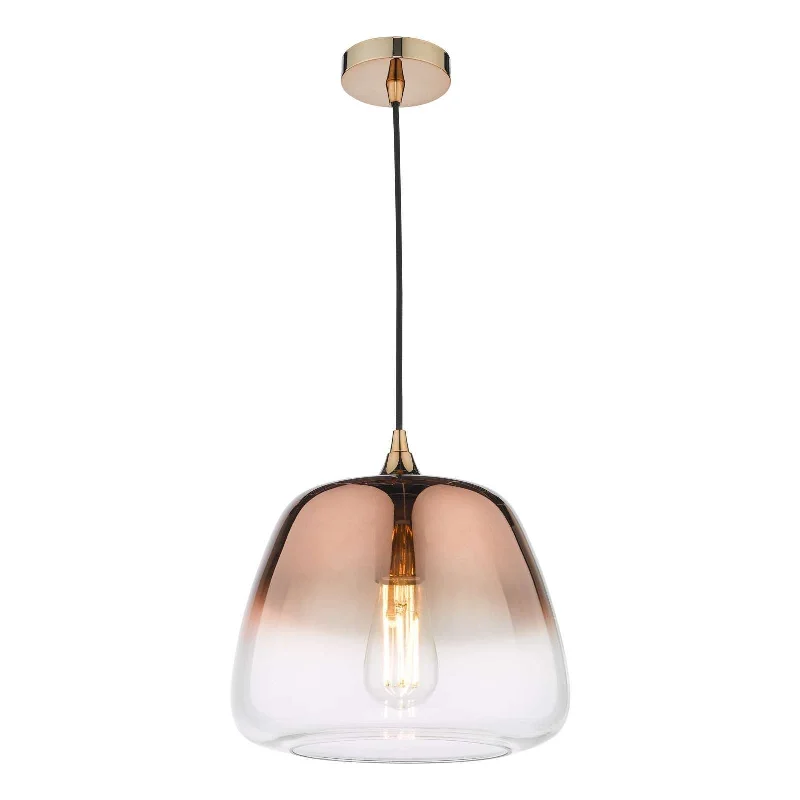 White track lighting for a clean lookKlaxon 1 Light Pendant Ombre Copper Glass