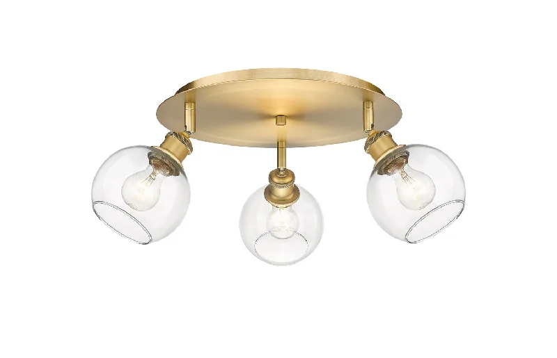 Industrial Lighting with High CRI (Color Rendering Index) for True Color PerceptionDowntown Urban Three Light Flush Mount Industrial Lighting with High CRI (Color Rendering Index) for True Color PerceptionDowntown Urban Three Light Flush Mount