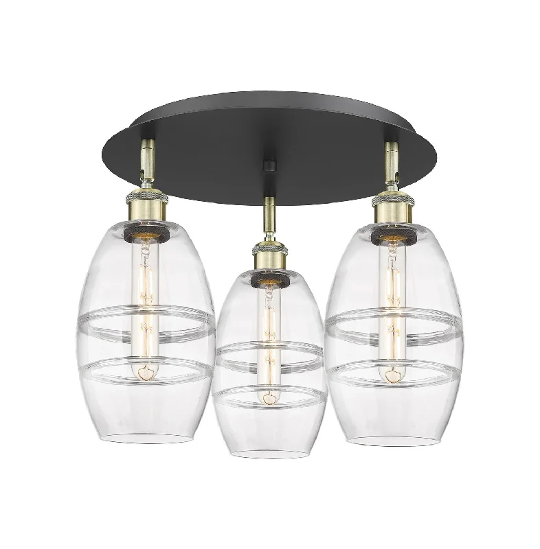 Industrial Area Lighting for Large Open SpacesDowntown Urban Three Light Flush Mount Industrial Area Lighting for Large Open SpacesDowntown Urban Three Light Flush Mount