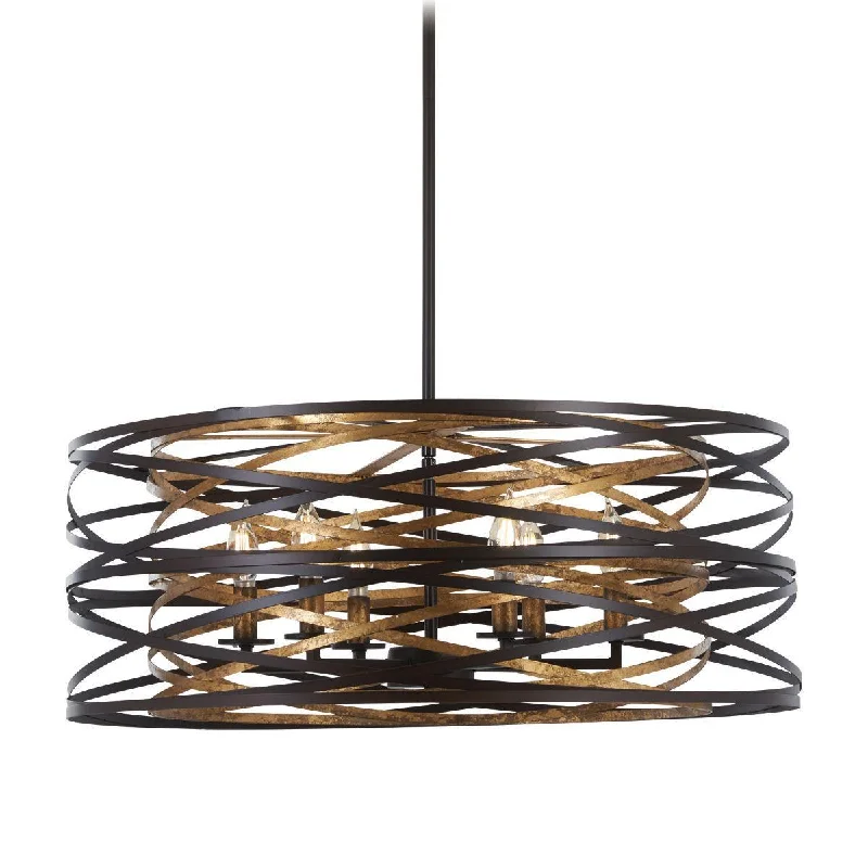 Industrial Flood Lighting for Outdoor Loading DocksVortic Flow 26 in. 6 Lights Pendant Light Dark Bronze & Gold Finish Industrial Flood Lighting for Outdoor Loading DocksVortic Flow 26 in. 6 Lights Pendant Light Dark Bronze & Gold Finish