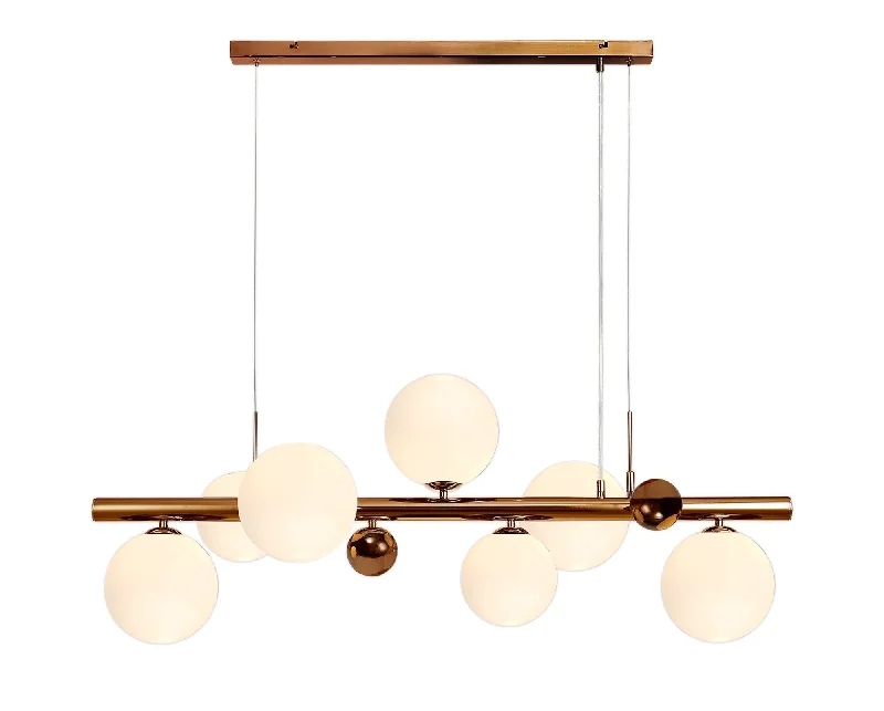 Wireless track lighting for easy installationAustin Kitchen Table/Island Light, 7Lt x G9, Copper & Opal/Polished Chrome & Iridescent/Polished Chrome & Black, Smoked Glass IP20 Wireless track lighting for easy installationAustin Kitchen Table/Island Light, 7Lt x G9, Copper & Opal/Polished Chrome & Iridescent/Polished Chrome & Black, Smoked Glass IP20