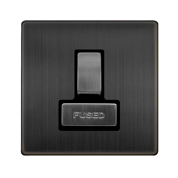 Dimmable track lighting for home officesDefinity 13A Ingot Switched Fused Connection Unit - Matt Bronze Cover Plate - Black Insert