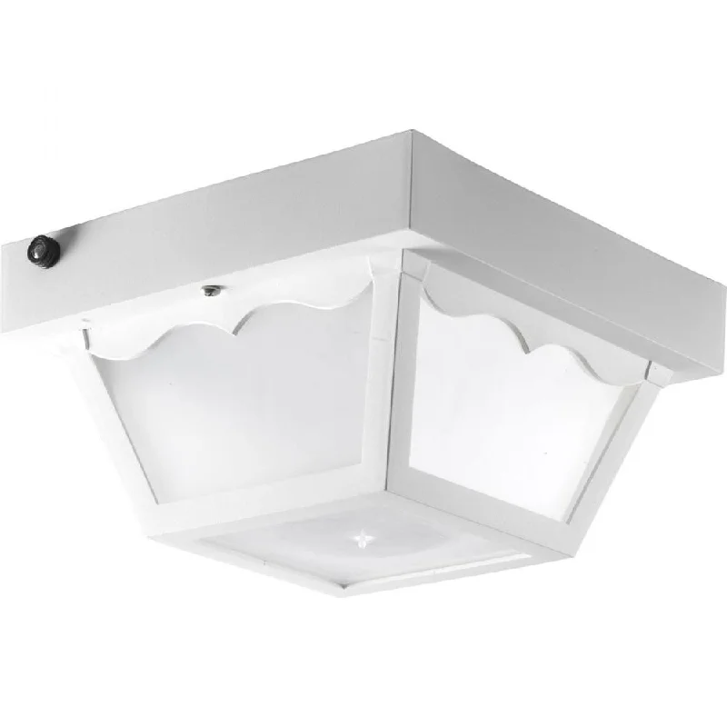 Track lighting with a sleek profileP7340-30EB - White 1 Lt. Polycarbonate Outdoor Flush Mount Track lighting with a sleek profileP7340-30EB - White 1 Lt. Polycarbonate Outdoor Flush Mount
