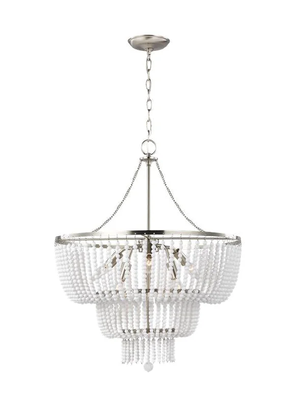 Rustic track lighting for farmhouse decorSea Gull Lighting 3180706-962 Jackie White Glass Bead Chandelier Brushed Nickel Rustic track lighting for farmhouse decorSea Gull Lighting 3180706-962 Jackie White Glass Bead Chandelier Brushed Nickel