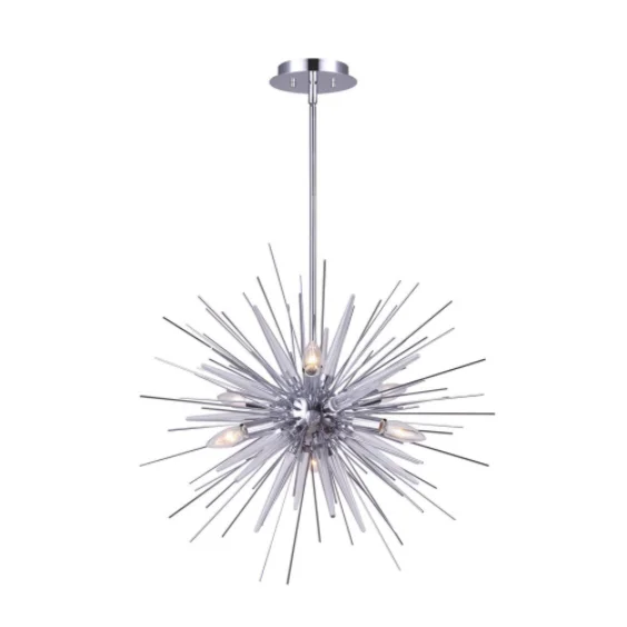 Commercial - grade track lighting for storesCanarm Neva Mid-Century Modern Chrome Burst Chandelier Commercial - grade track lighting for storesCanarm Neva Mid-Century Modern Chrome Burst Chandelier