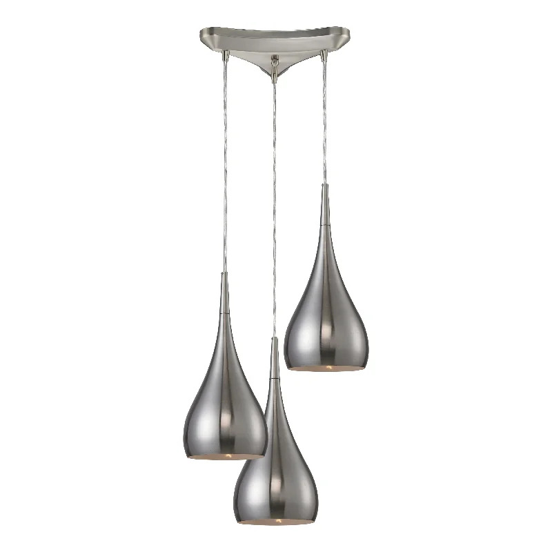 Modern track lighting with LED bulbsLindsey 10" Wide 3-Light Pendant