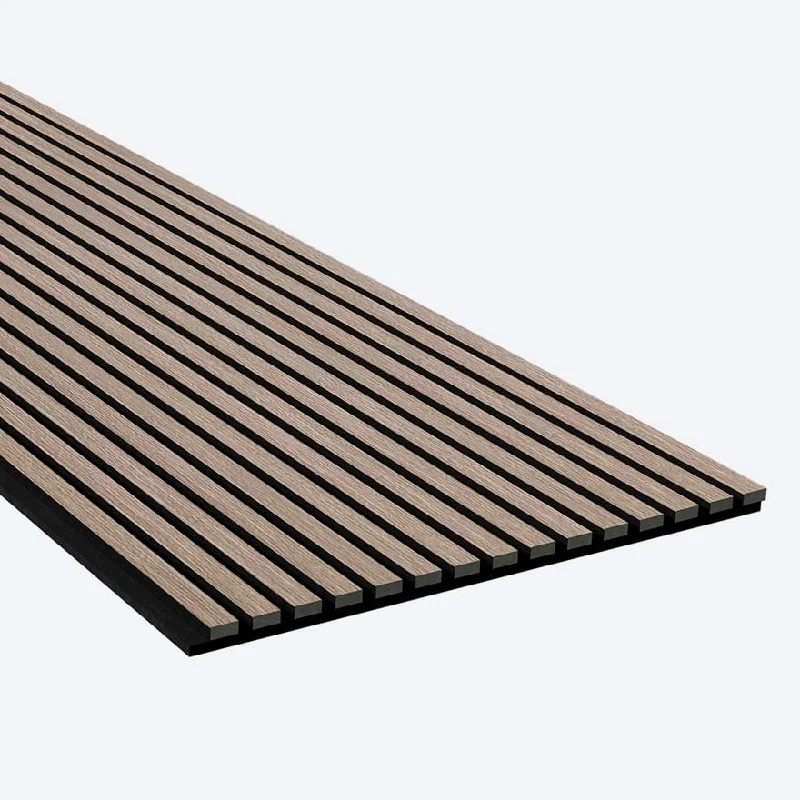 Wireless track lighting for easy installationAMELIE ACOUSTIC PANEL WALNUT