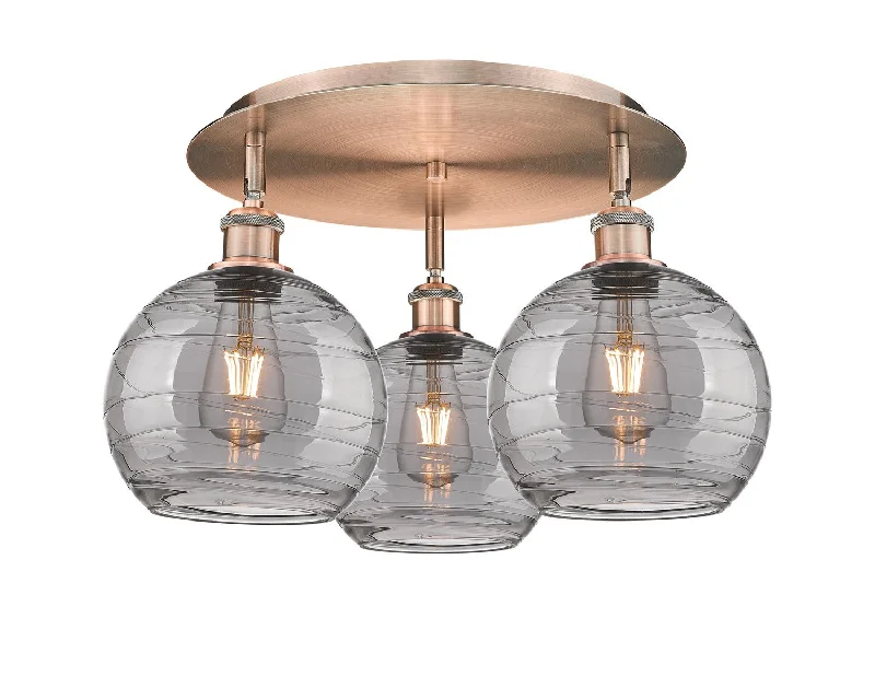 Durable Industrial Lighting for Harsh EnvironmentsDowntown Urban Three Light Flush Mount Durable Industrial Lighting for Harsh EnvironmentsDowntown Urban Three Light Flush Mount