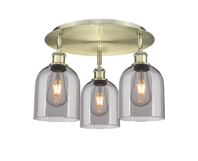 High - Bay LED Industrial Lighting for WarehousesDowntown Urban Three Light Flush Mount High - Bay LED Industrial Lighting for WarehousesDowntown Urban Three Light Flush Mount