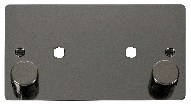 Track lighting with clear glass shadesDefine 2 Gang Plate 2 Module (1630W Max)
