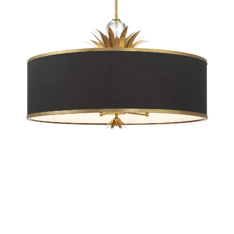 Dimmable Industrial Lighting for Ambiance ControlCaprio 33 In. 6 Lights Pendant Light Brushed brass Finish Dimmable Industrial Lighting for Ambiance ControlCaprio 33 In. 6 Lights Pendant Light Brushed brass Finish
