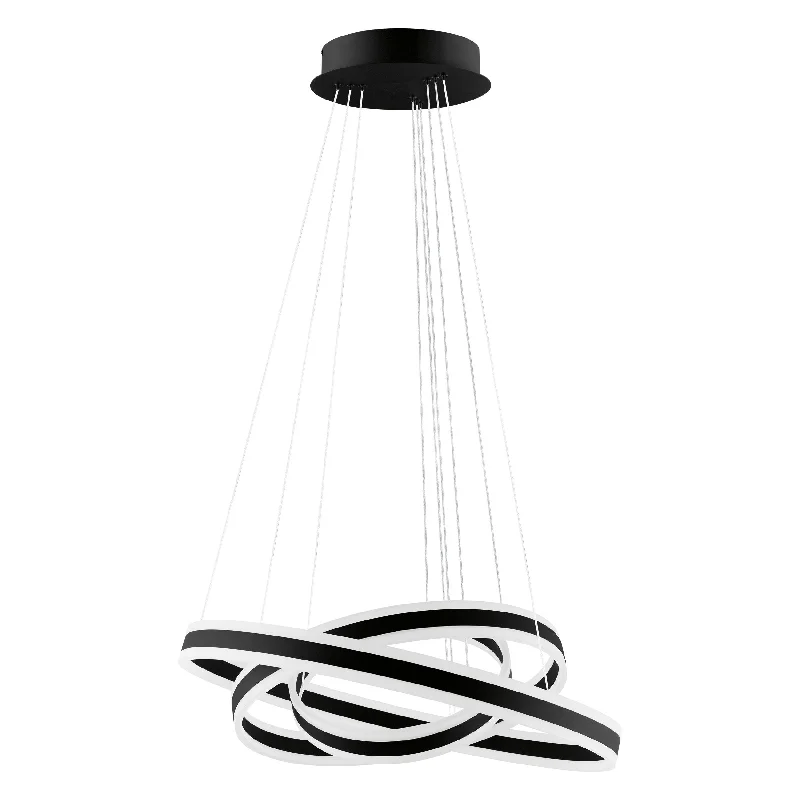 Track lighting for outdoor gardensEGLO 203651A Tonarella LED Three Ring Pendant in Black
