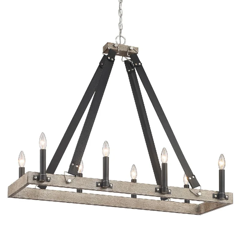 Industrial Lighting for Metal Fabrication ShopsRawson Ridge 37 in. 8 Lights Pendant Light Antique Silver & Black Finish Industrial Lighting for Metal Fabrication ShopsRawson Ridge 37 in. 8 Lights Pendant Light Antique Silver & Black Finish