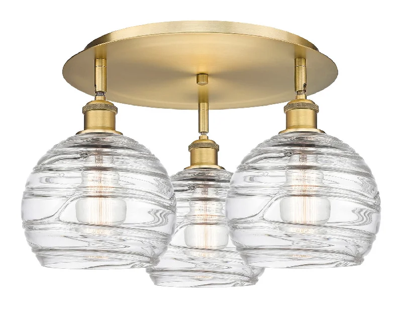 Industrial Lighting for Printing Press FacilitiesDowntown Urban Three Light Flush Mount Industrial Lighting for Printing Press FacilitiesDowntown Urban Three Light Flush Mount