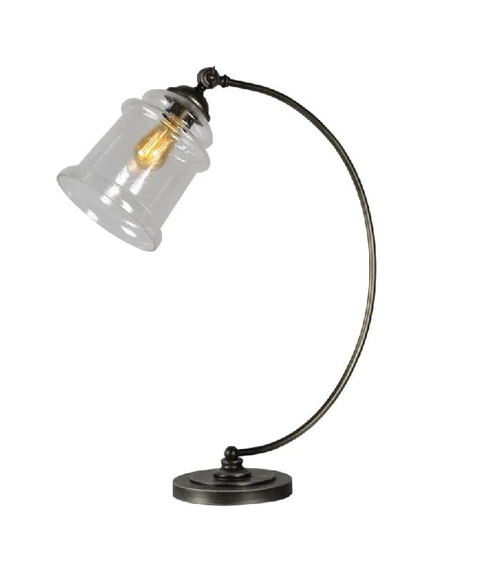 Rustic track lighting for farmhouse decorForty West Designs 72513 Reuben Glass & Metal Desk Lamp Rustic track lighting for farmhouse decorForty West Designs 72513 Reuben Glass & Metal Desk Lamp