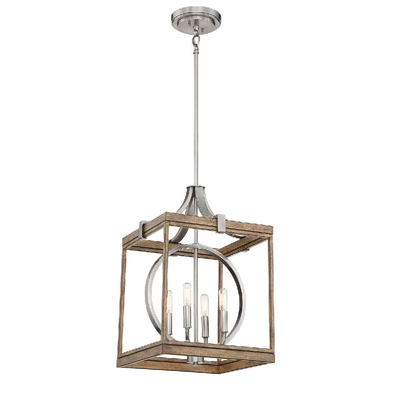 Industrial Task Lighting for Precision WorkstationsCountry Estates 15 in. 4 Lights Pendant Light Brushed Nickel Finish Industrial Task Lighting for Precision WorkstationsCountry Estates 15 in. 4 Lights Pendant Light Brushed Nickel Finish