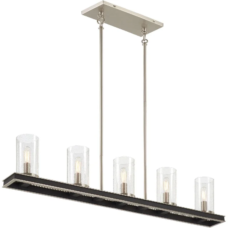High - Bay LED Industrial Lighting for WarehousesCole's Crossing 40 in. 5 Lights Pendant Light Brushed Nickel Finish High - Bay LED Industrial Lighting for WarehousesCole's Crossing 40 in. 5 Lights Pendant Light Brushed Nickel Finish