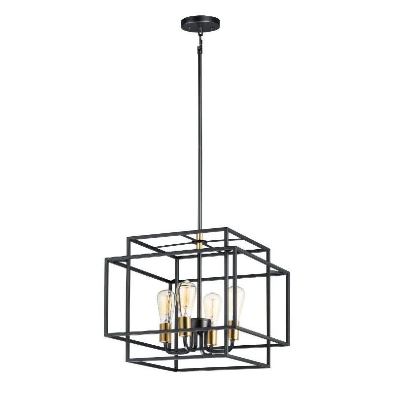 Industrial Flood Lighting for Outdoor Loading DocksLiner 18 in. 4 Lights Pendant Light Black Finish Industrial Flood Lighting for Outdoor Loading DocksLiner 18 in. 4 Lights Pendant Light Black Finish