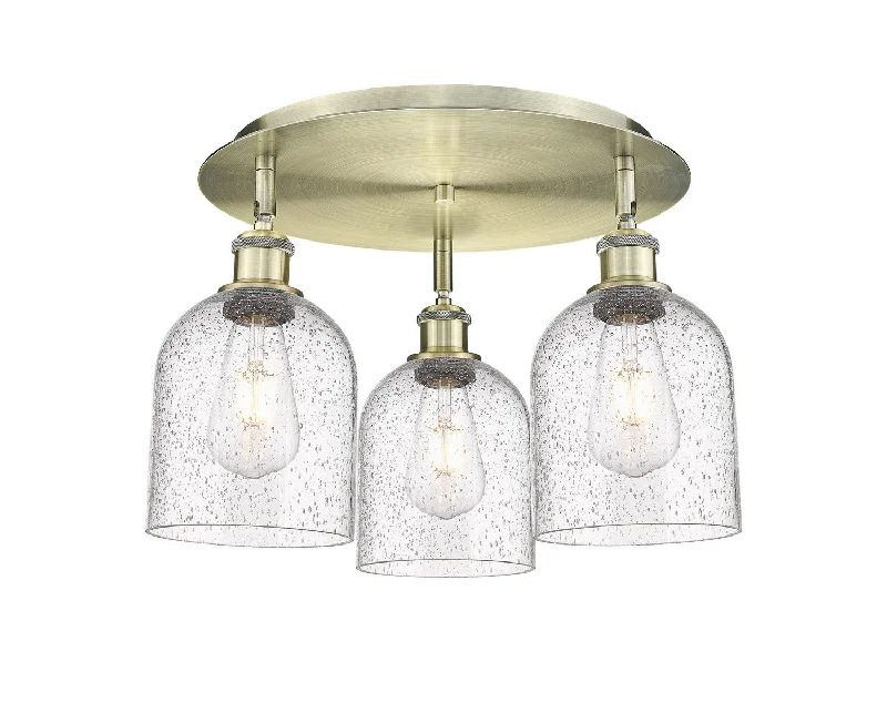 Waterproof Industrial Lighting for Wet AreasDowntown Urban Three Light Flush Mount