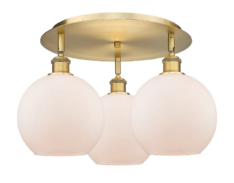 Industrial Lighting for Textile MillsDowntown Urban Three Light Flush Mount