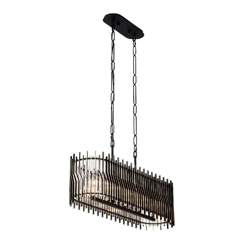 Track lighting with colored glass accentsPark Row Linear Pendant
