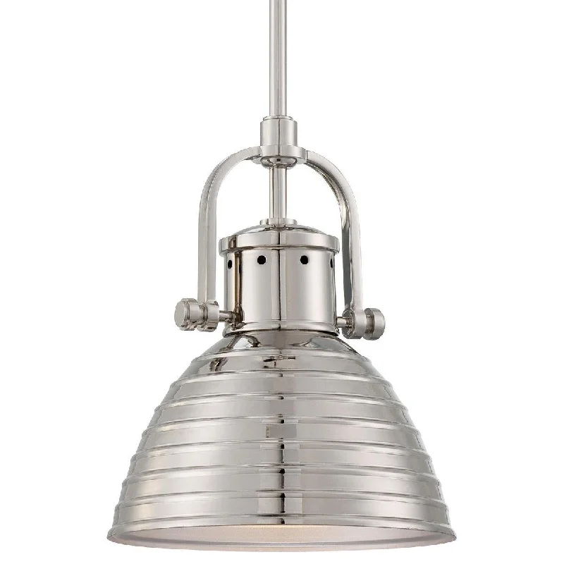 Industrial Lighting for Furniture FactoriesPendant Light 9 in. Polished Nickel Finish Industrial Lighting for Furniture FactoriesPendant Light 9 in. Polished Nickel Finish