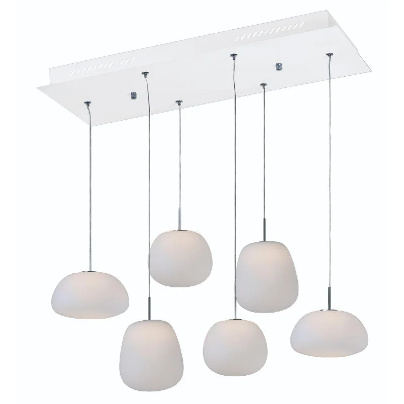 Industrial Lighting for Textile MillsPuffs 26 in. LED Pendant Light white finish