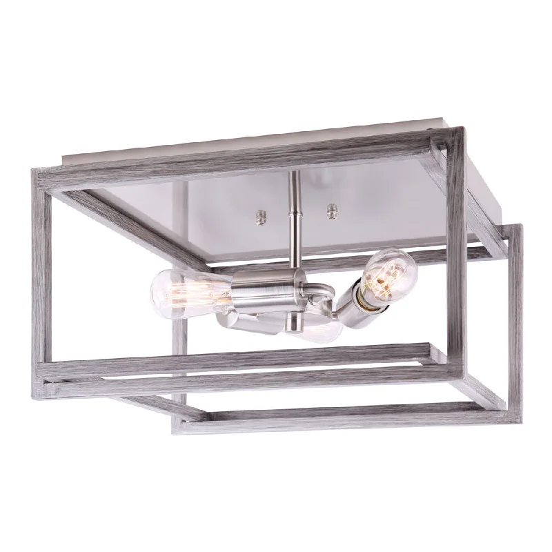 Outdoor - rated track lighting for patiosCanarm IFM1066A15BNB Carli Flush Mount Light