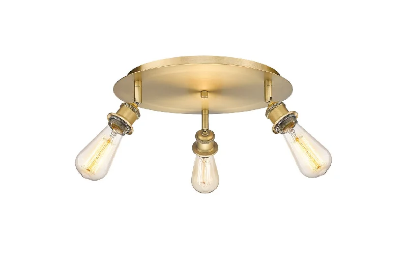 Corrosion - Resistant Industrial Lighting for Coastal FactoriesDowntown Urban Three Light Flush Mount Corrosion - Resistant Industrial Lighting for Coastal FactoriesDowntown Urban Three Light Flush Mount