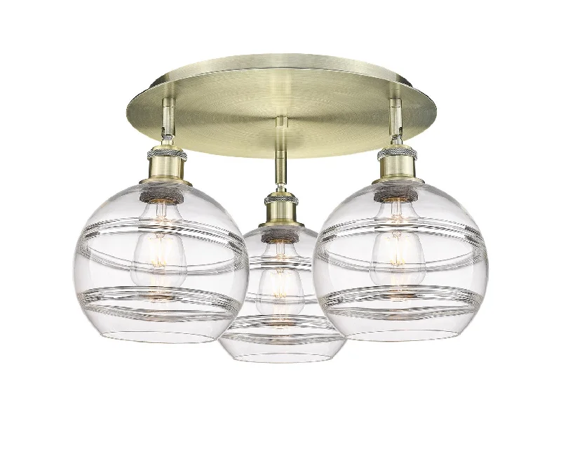 Low - Bay Industrial Lighting Fixtures for Small FactoriesDowntown Urban Three Light Flush Mount Low - Bay Industrial Lighting Fixtures for Small FactoriesDowntown Urban Three Light Flush Mount