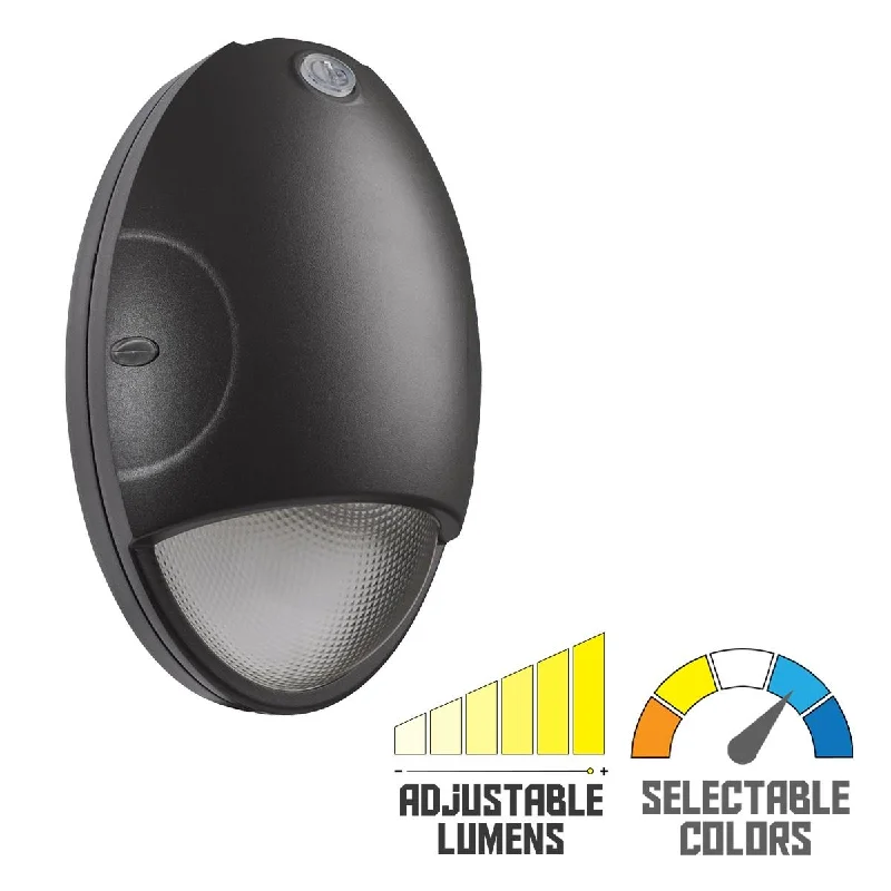 Dimmable Industrial Lighting for Ambiance ControlEmergency Battery Backup Wall Light, 1800 Lm, On/Off Photocell, 35K|40K|50K, Black, 120-277V Dimmable Industrial Lighting for Ambiance ControlEmergency Battery Backup Wall Light, 1800 Lm, On/Off Photocell, 35K|40K|50K, Black, 120-277V