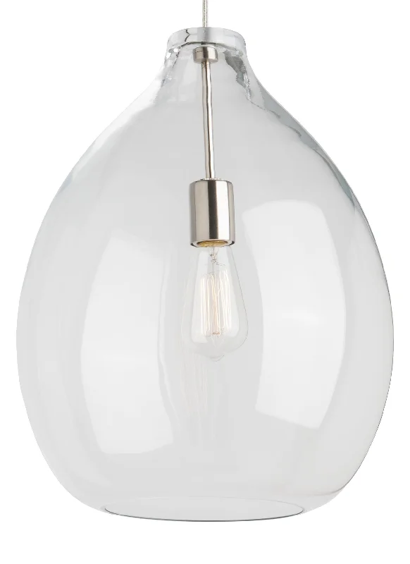 Industrial Lighting for Printing Press FacilitiesQuinton 16 in. Bulb Pendant Light Clear Satin Nickel Finish Industrial Lighting for Printing Press FacilitiesQuinton 16 in. Bulb Pendant Light Clear Satin Nickel Finish
