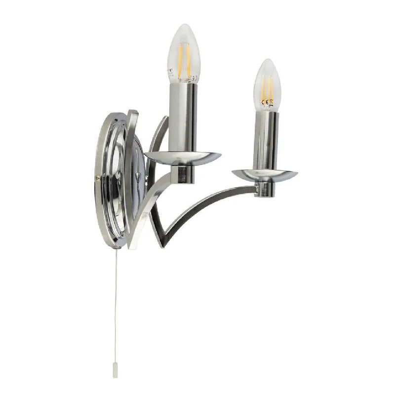 Track lighting with a long - lasting lifespangothic style wall lamps with dark finishes for a mysterious libraryAscot 2 Light Chrome/Antique Brass Wall Light Track lighting with a long - lasting lifespangothic style wall lamps with dark finishes for a mysterious libraryAscot 2 Light Chrome/Antique Brass Wall Light
