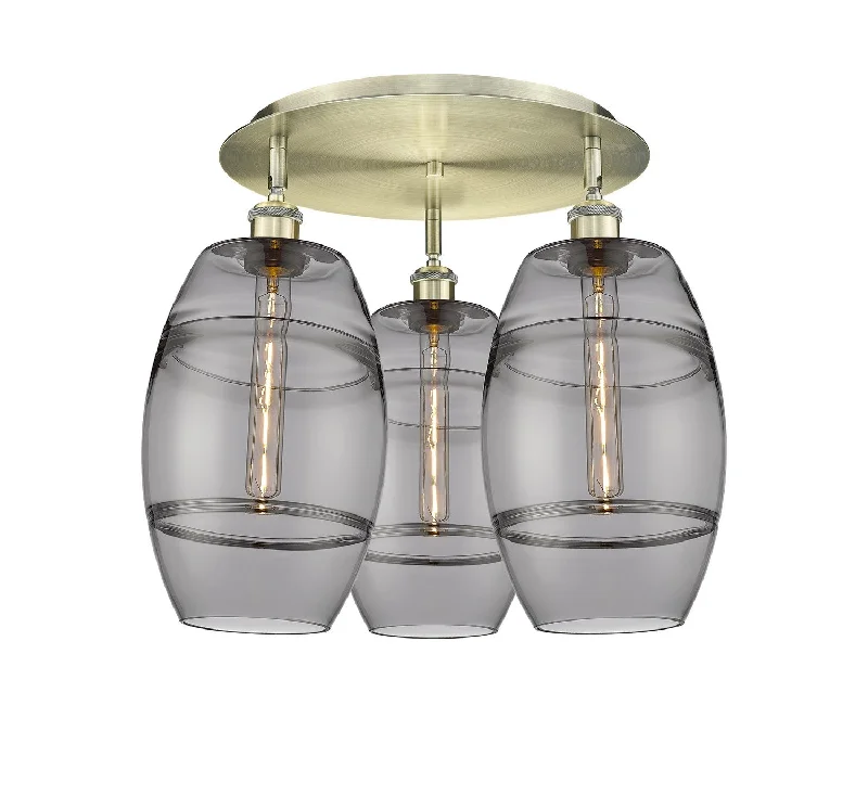 Corrosion - Resistant Industrial Lighting for Coastal FactoriesDowntown Urban Three Light Flush Mount Corrosion - Resistant Industrial Lighting for Coastal FactoriesDowntown Urban Three Light Flush Mount
