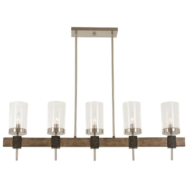 Industrial Pendant Lighting for Machine ShopsBridlewood 40 in. 5 Lights Pendant Light Brushed Nickel Finish Industrial Pendant Lighting for Machine ShopsBridlewood 40 in. 5 Lights Pendant Light Brushed Nickel Finish