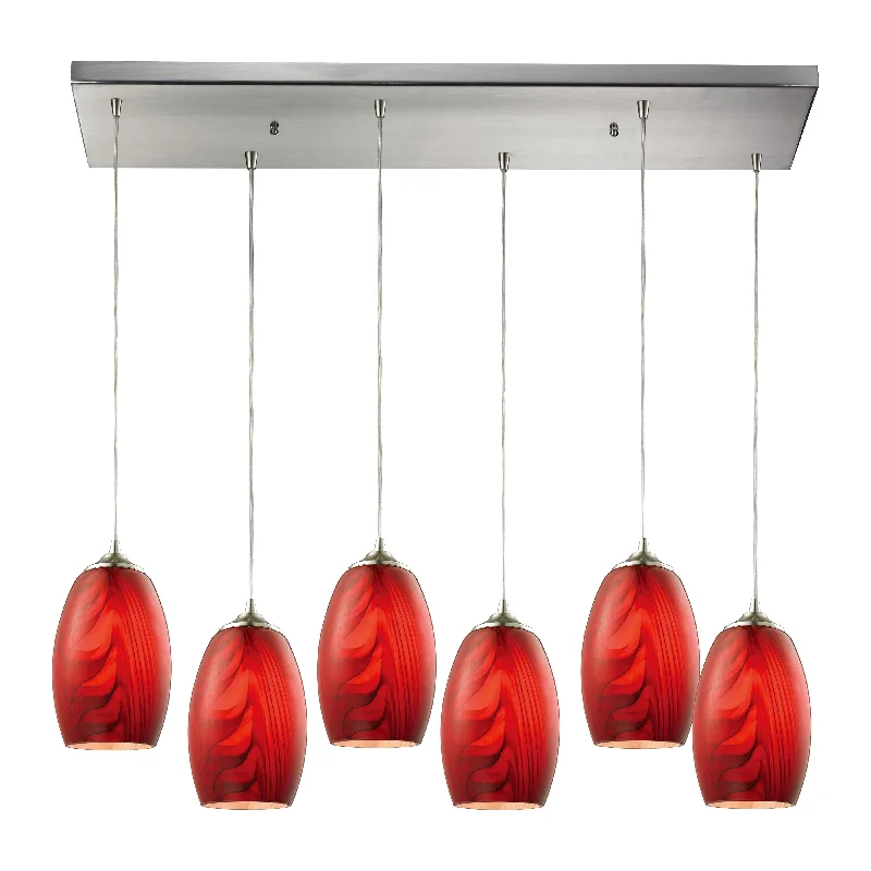 Outdoor - rated track lighting for patiosTidewaters 30" Wide 6-Light Pendant