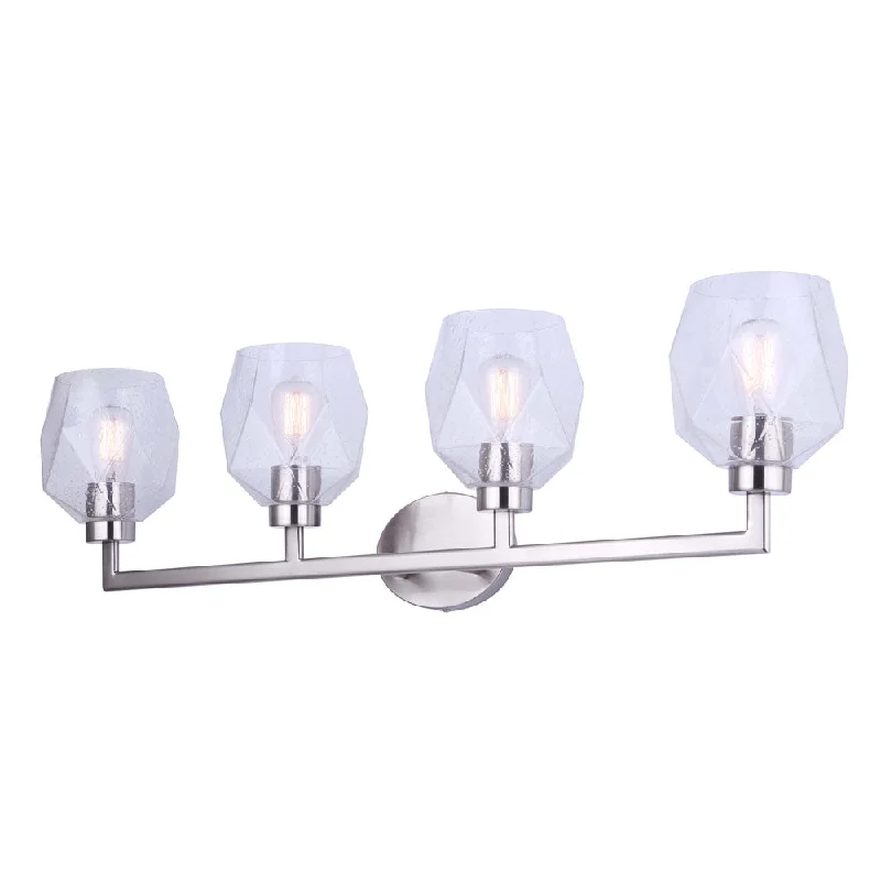 Track lighting for replacing old fluorescent fixturesCanarm IVL1070A04BN Lenci Sculptural Seeded Glass 4 Light Vanity Brushed Nickel Track lighting for replacing old fluorescent fixturesCanarm IVL1070A04BN Lenci Sculptural Seeded Glass 4 Light Vanity Brushed Nickel