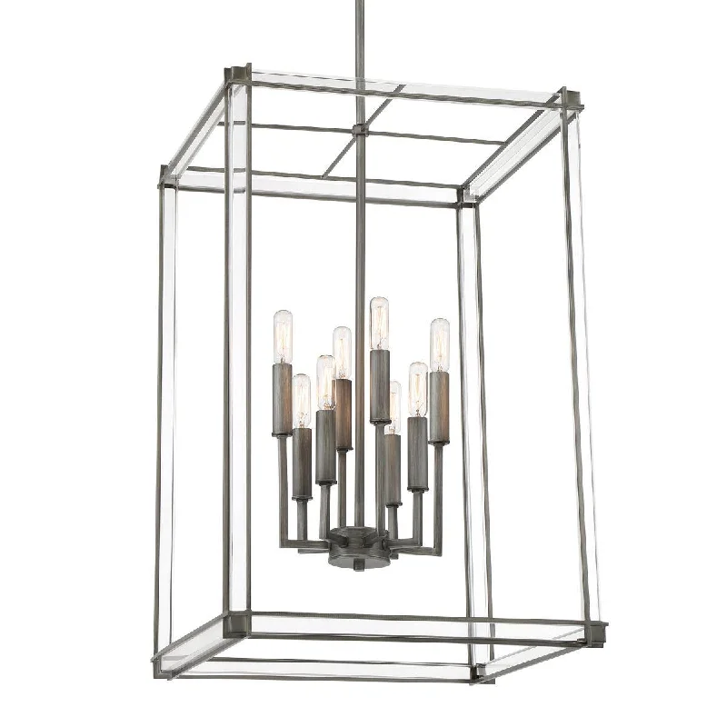 Explosion - Proof Industrial Lighting for Hazardous LocationsLangen Square 18 in. 8 Lights Pendant Light Antique Nickel Finish Explosion - Proof Industrial Lighting for Hazardous LocationsLangen Square 18 in. 8 Lights Pendant Light Antique Nickel Finish