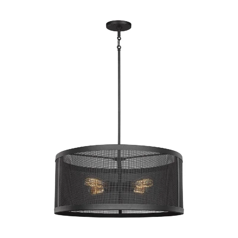High - Bay LED Industrial Lighting for WarehousesGereon 24 in. 4 Lights Pendant Light Black Finish High - Bay LED Industrial Lighting for WarehousesGereon 24 in. 4 Lights Pendant Light Black Finish