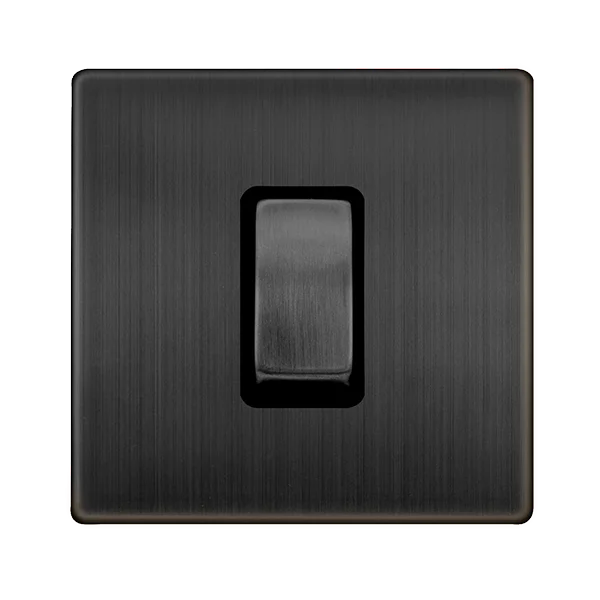 Track lighting for enhancing the architectureDefinity 50A Ingot 1 Gang Double Pole Switch - Matt Bronze Cover Plate - Black Insert Track lighting for enhancing the architectureDefinity 50A Ingot 1 Gang Double Pole Switch - Matt Bronze Cover Plate - Black Insert