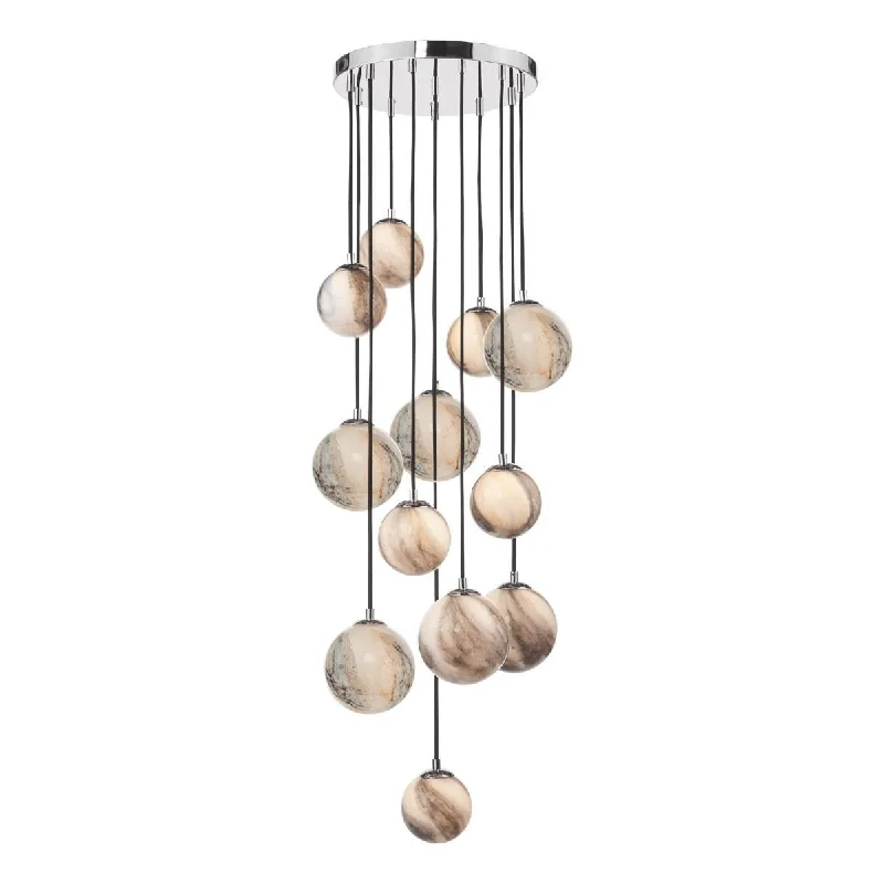 Track lighting with integrated LED driversMikara 12 Light Cluster Pendant Polished Chrome Glass 1.5M Track lighting with integrated LED driversMikara 12 Light Cluster Pendant Polished Chrome Glass 1.5M