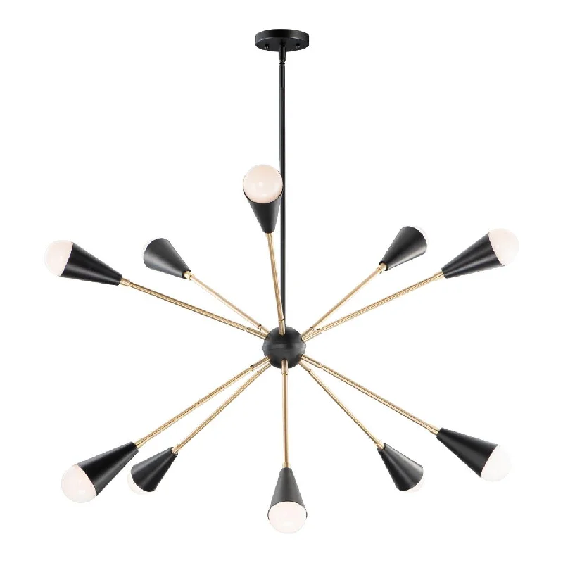 Corrosion - Resistant Industrial Lighting for Coastal FactoriesLovell 32 in. 10 Lights Pendant Light Black Finish Corrosion - Resistant Industrial Lighting for Coastal FactoriesLovell 32 in. 10 Lights Pendant Light Black Finish
