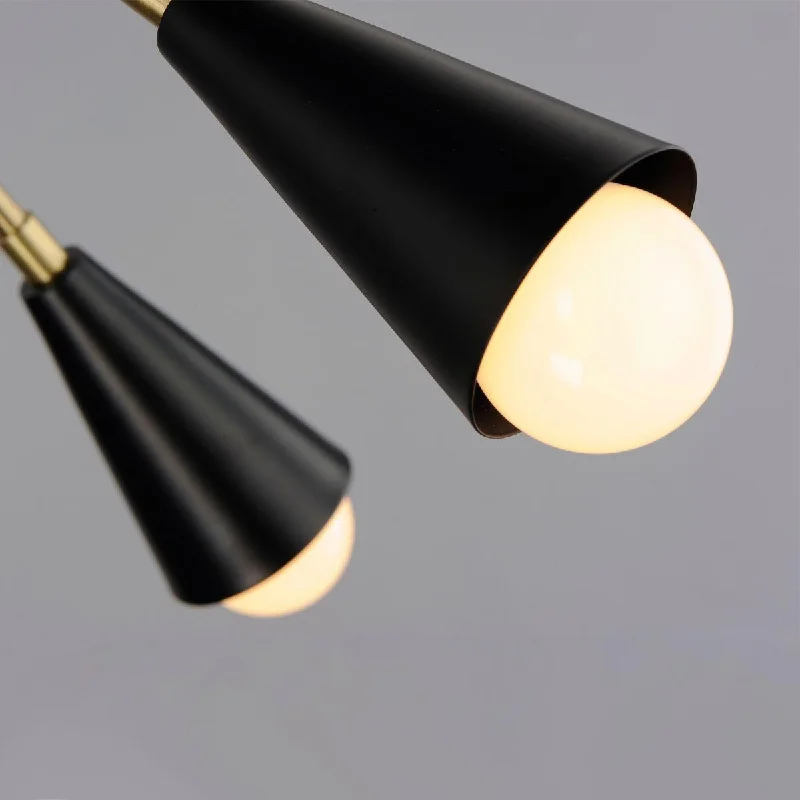 Industrial Lighting for Pharmaceutical ManufacturingLovell 32 in. 10 Lights LED Pendant Light Black Finish