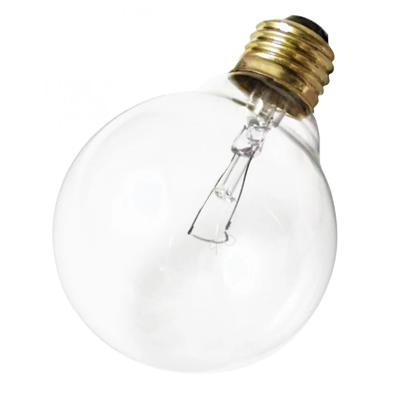 White track lighting for a clean lookSatco S3448 40 Watt G25 Incandescent Clear Medium Base Globe Bulbs White track lighting for a clean lookSatco S3448 40 Watt G25 Incandescent Clear Medium Base Globe Bulbs