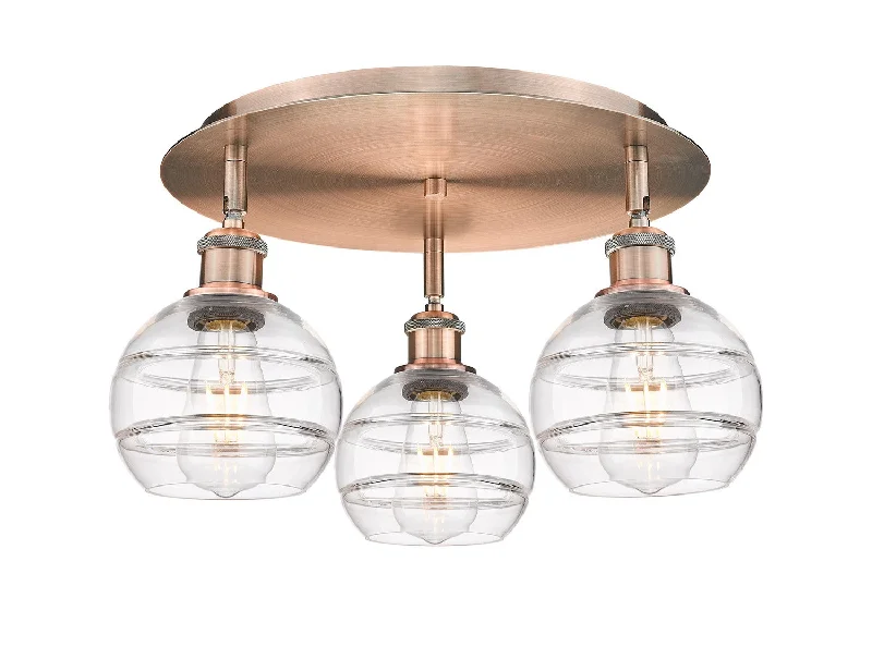 Industrial Lighting for Printing Press FacilitiesDowntown Urban Three Light Flush Mount Industrial Lighting for Printing Press FacilitiesDowntown Urban Three Light Flush Mount